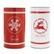 Melrose Tall Cylindrical Christmas Planter - 14" - Set of 2